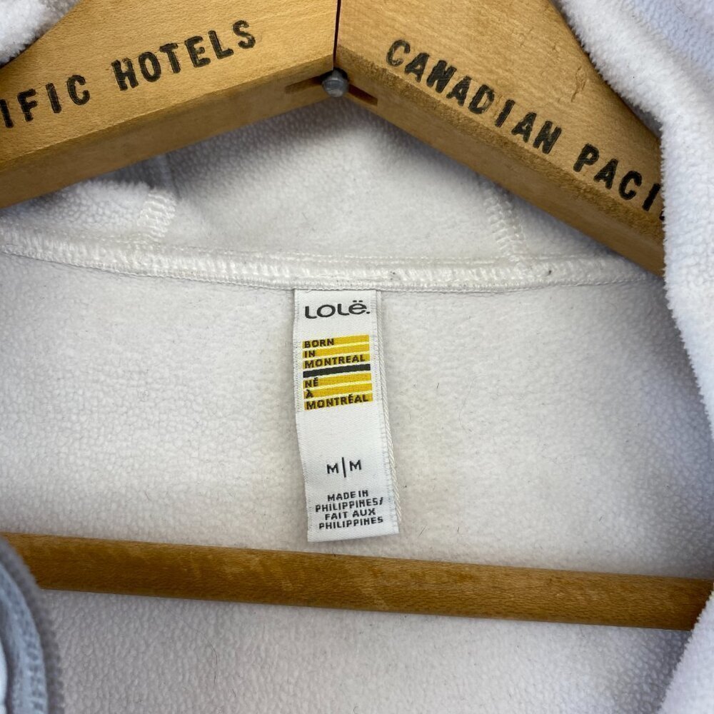 Lole Women's White Zip Front Hooded Long Sleeve Athletic Jacket Size M #1149 - Picture 2 of 16